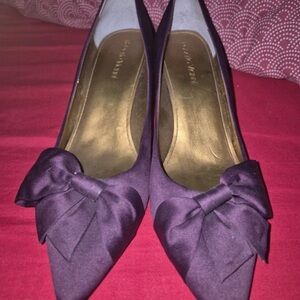Elegant Purple Bow Heels for Women